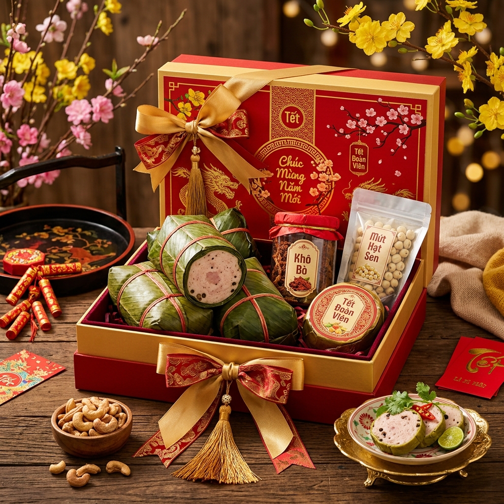 Hộp quà biếu Tết Sum Vầy