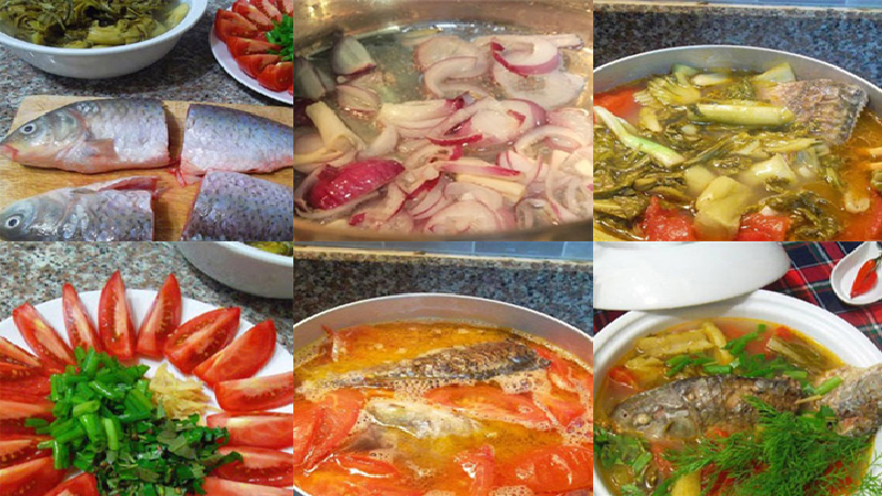 Các bước nấu món canh riêu cá