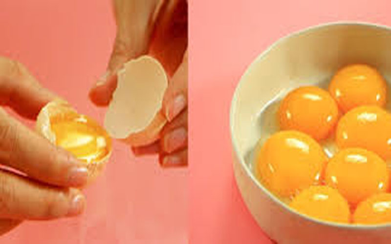 Tách sẵn lòng đỏ trứng gà để chuẩn bị ngâm. 