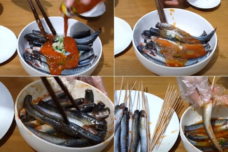 chế biến cá kèo nướng sa tế muối ớt xanh