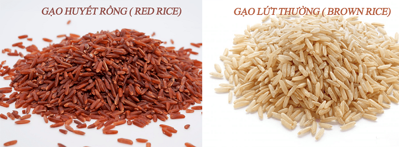 Hiện nay trên thị trường thông dụng 2 loại gạo lứt là đỏ và trắng.
