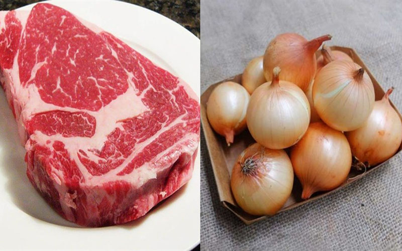 Nguyên liệu chế biến món thịt bò xào hành tây