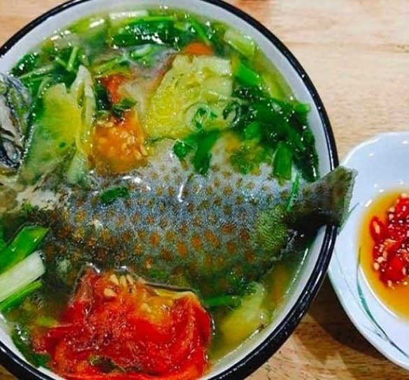 Thành phẩm món cá dìa nấu canh chua